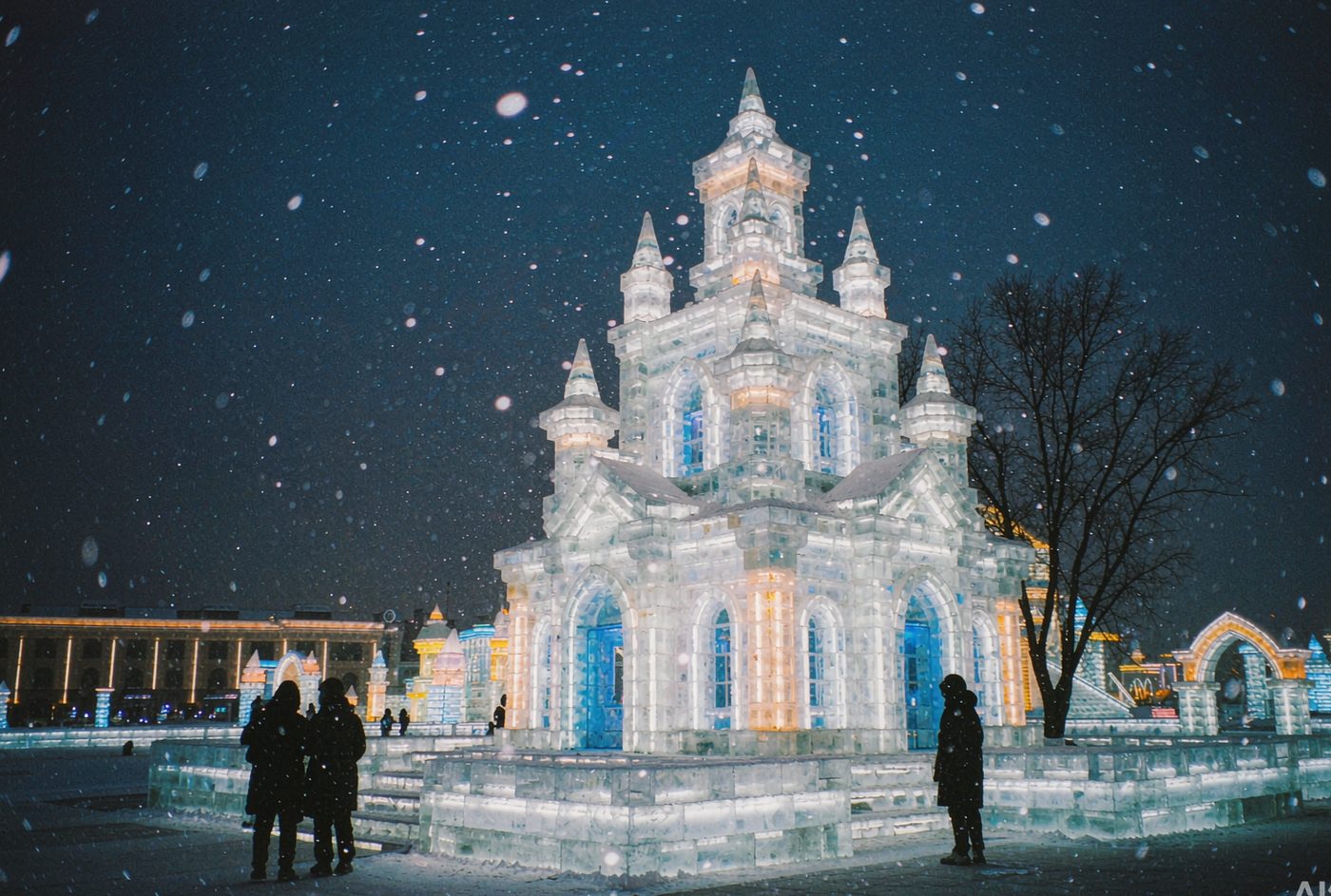ハルビン氷雪祭りの氷の城